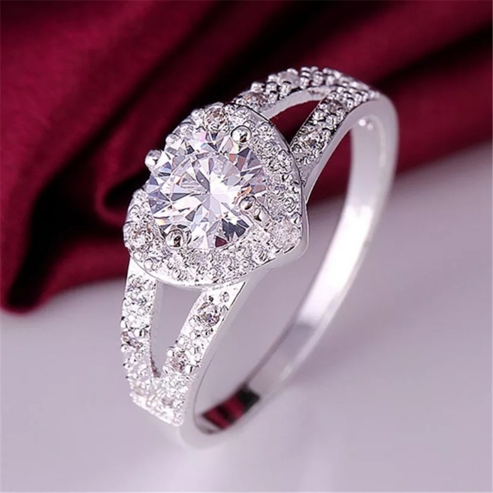Bridal silver ring jewelry fashion charm woman - Picture 2 of 4